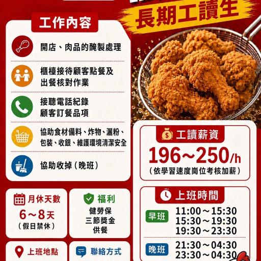 胖老爹-通化店應徵計時人員