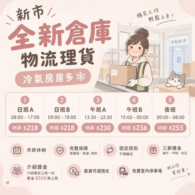 ⚡雙十一卡位戰📦冷氣房掃條碼理貨分貨✅可預支薪資✅簡單好上手